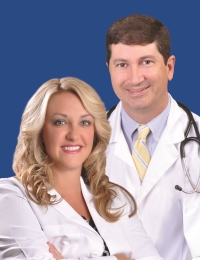 Mark Detherage, M.D., and nurse practitioner Brooke Vass